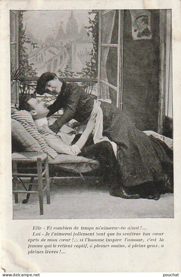 HO nw (8) " L' AMOUR DANS LA MANSARDE " - LOT DE 6 CPA - COUPLE AMOUREUX - 12 SCANS