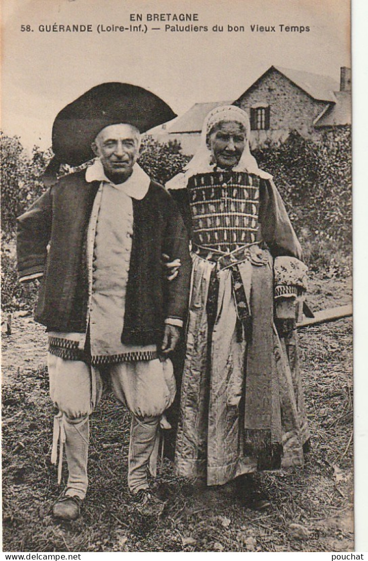 HO Nw 9-(44) GUERANDE - PALUDIERS DU BON VIEUX TEMPS - COUPLE EN TENUES TRADITIONNELLES - 2 SCANS - Guérande