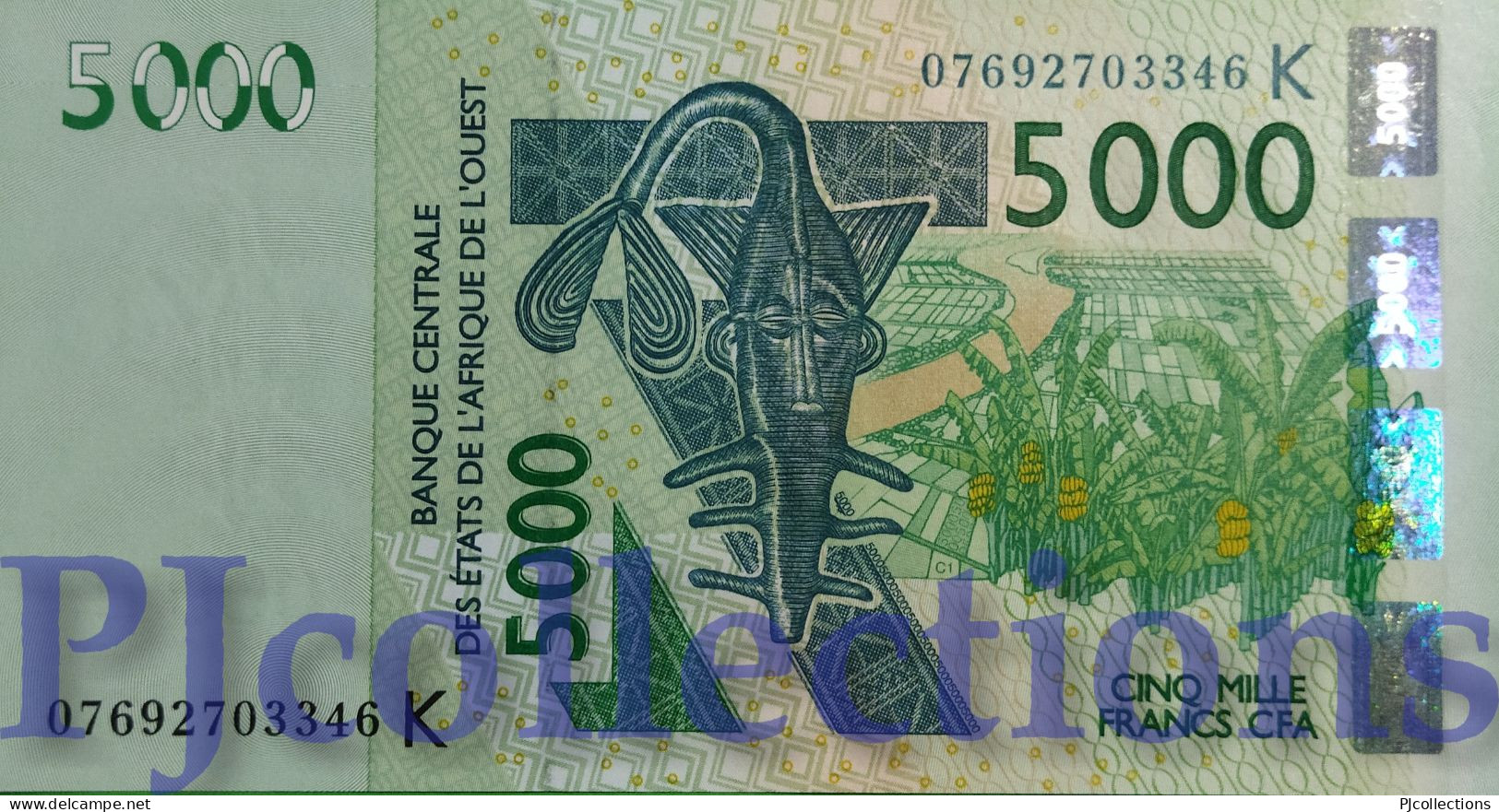 WEST AFRICAN STATES 5000 FRANCS 2007 PICK 717Ke UNC - West African States