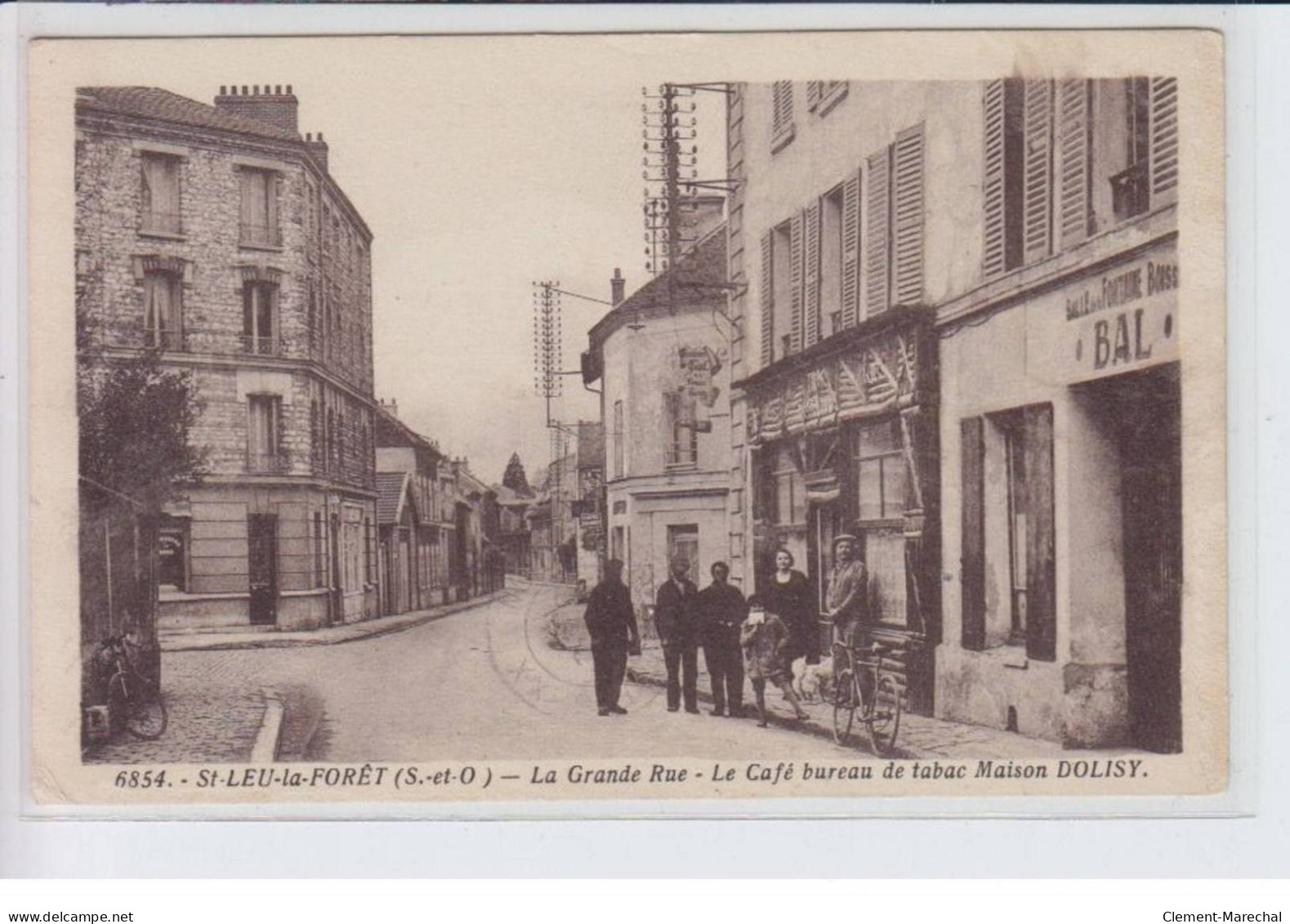 SAINT-LEU-la-FORET: La Grande Rue Le Café Bureau De Tabac Maison Dolisy - Très Bon état - Saint Leu La Foret