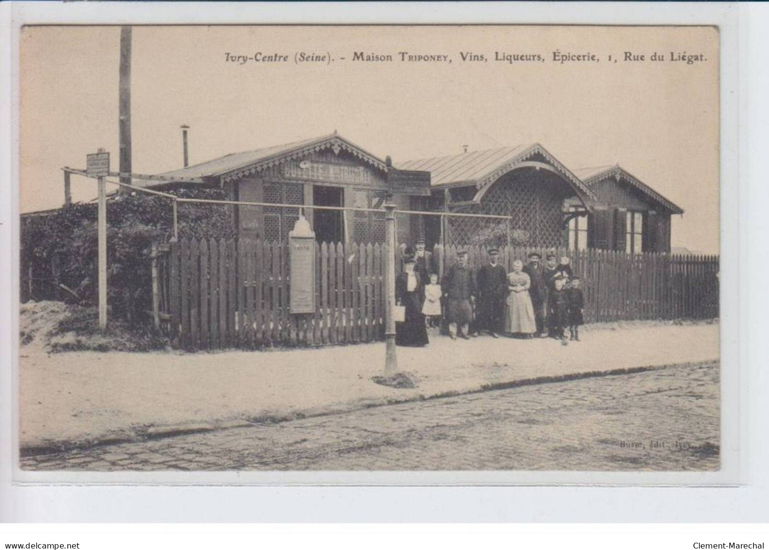 IVRY-CENTRE: Maison Triponey, Vins, Liqueurs, épicerie, 1, Rue Liégat - Très Bon état - Ivry Sur Seine