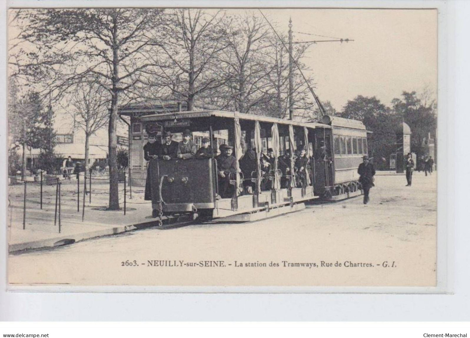 NEUILLY-sur-SEINE: La Station Des Tramways, Rue De Chartres - Très Bon état - Neuilly Sur Seine