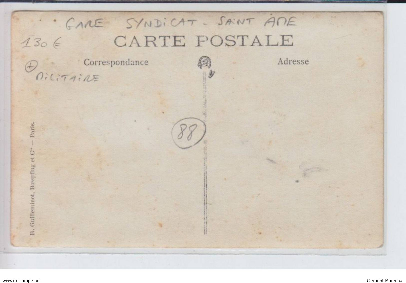 SYNDICAT-SAINT-AME: Carte Photo De Militaires à La Gare - Très Bon état - Autres & Non Classés