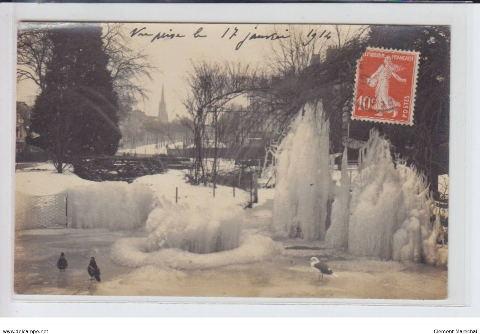 CHATELLERAULT: Pars, Petit étang Sous La Neige Et La Glaçe - Très Bon état - Chatellerault