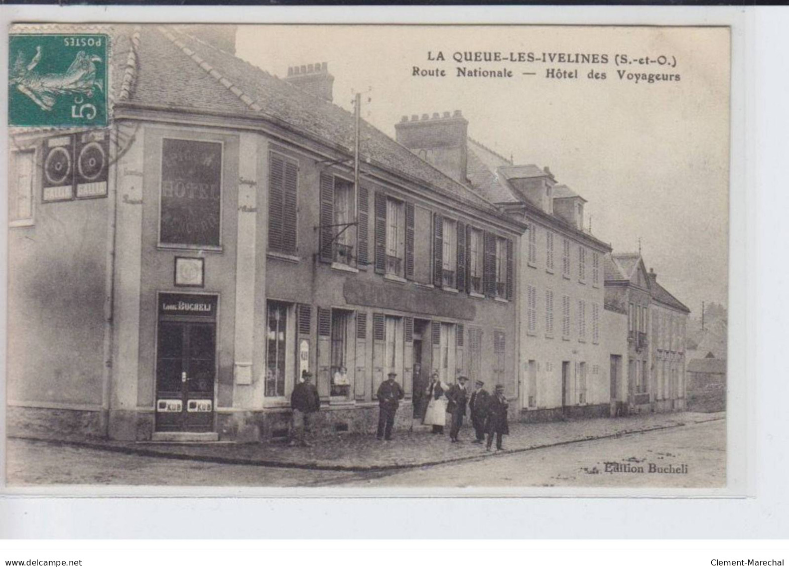 LA QUEUE-LES-IVELINES: Route Nationale, Hôtel Des Voyageurs - état - Sonstige & Ohne Zuordnung