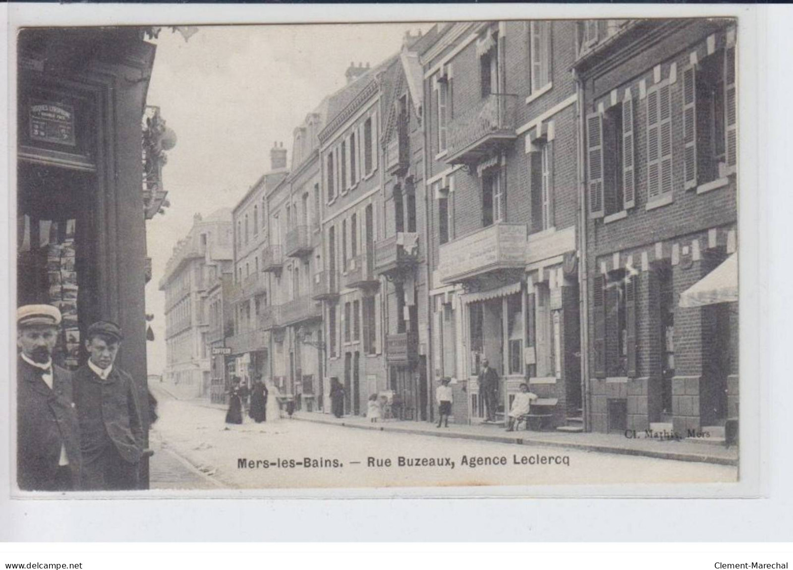 MERS-les-BAINS: Rue Buzeaux, Agence Leclercq - état - Mers Les Bains