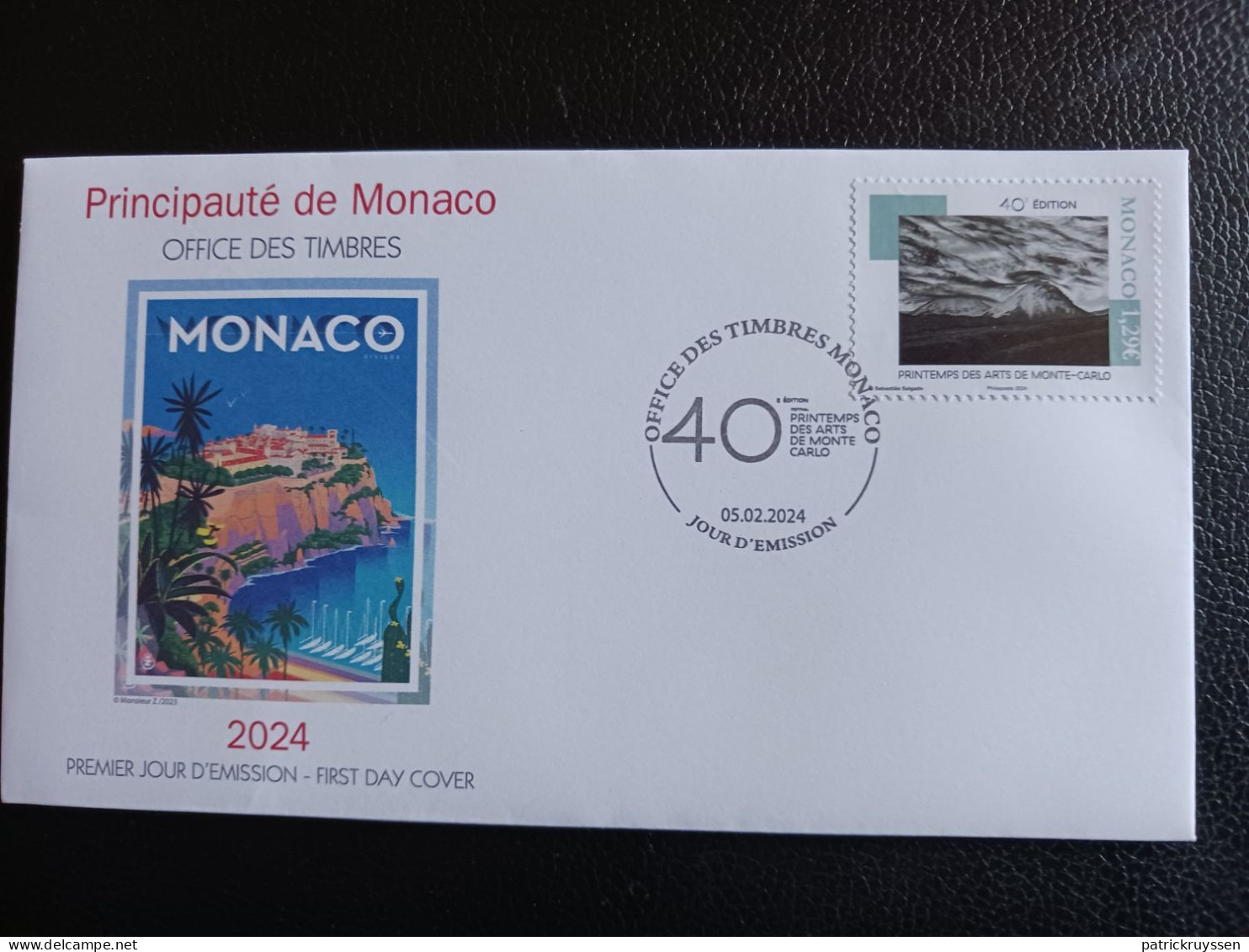 Monaco 2024 40th Spring Art Festival Monte Carlo Focus Composer Mantovani 1v FDC PJ - Nuovi