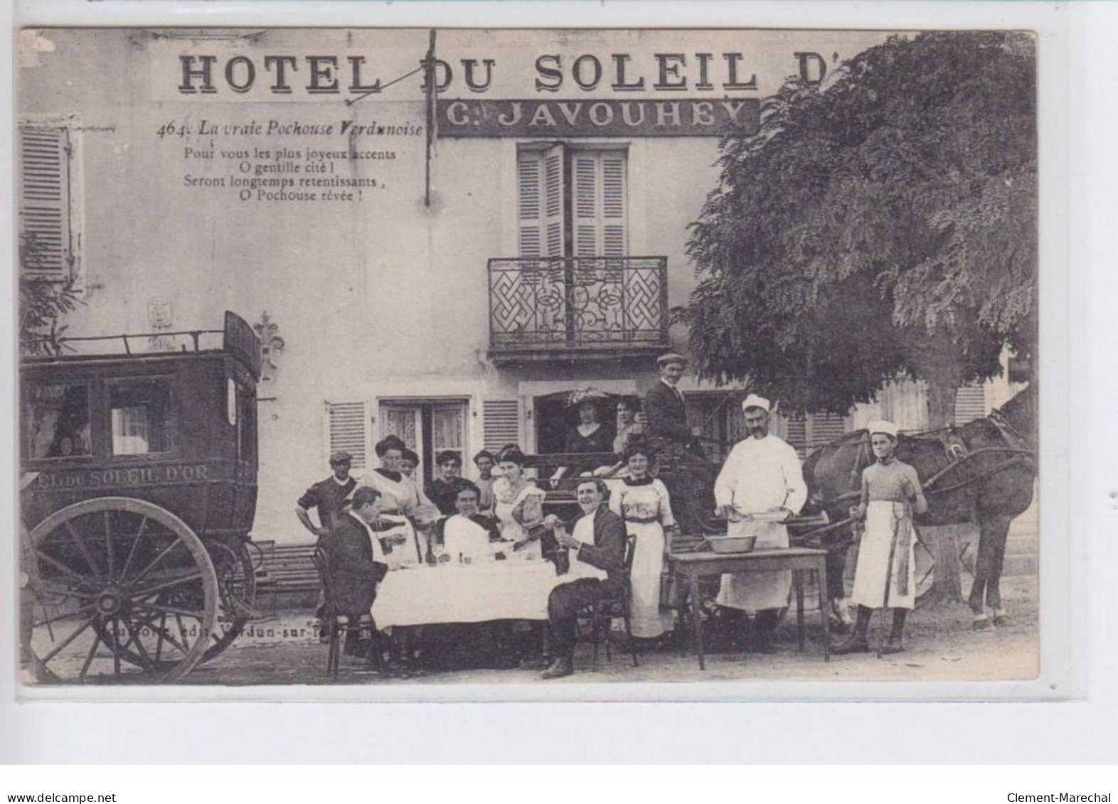 VERDUN-sur-DOUBS: Hotel Du Soleil D'(?), C. Javouhey - Très Bon état - Otros & Sin Clasificación