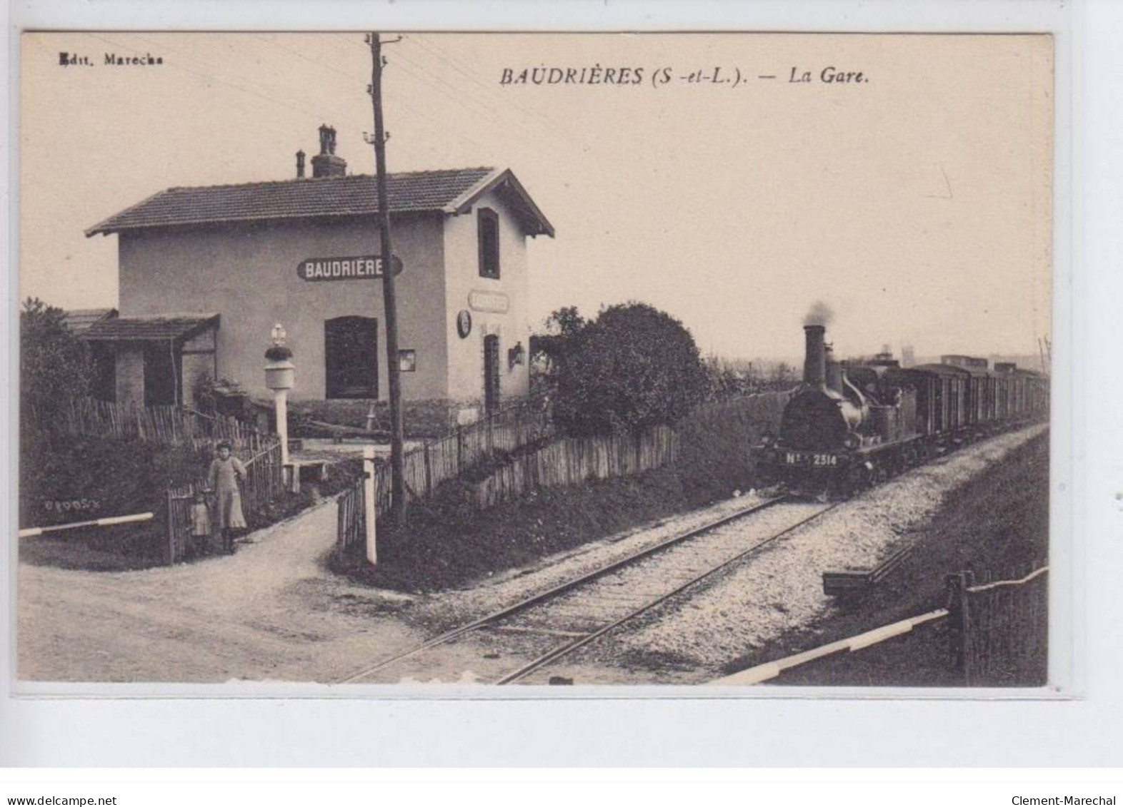 BAUDRIERES: La Gare, Train - Très Bon état - Other & Unclassified