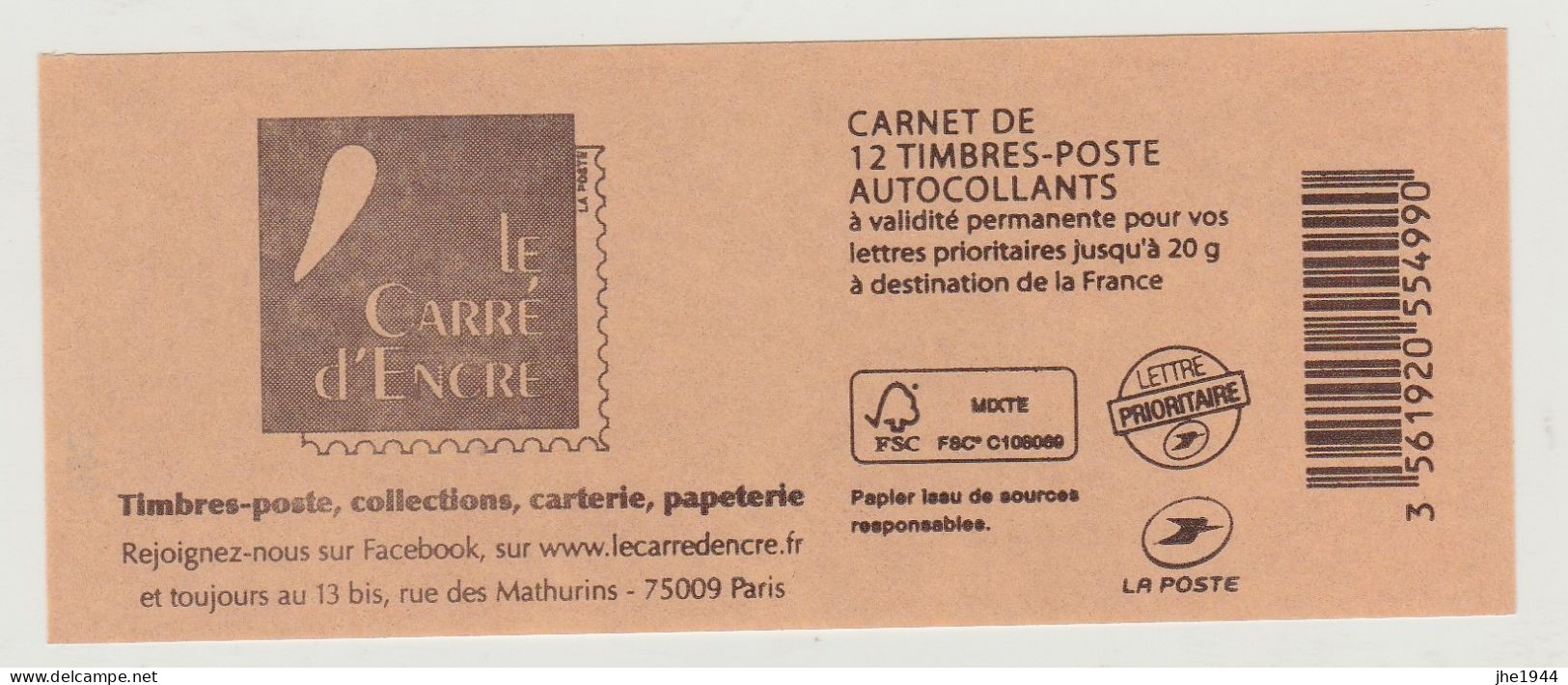 France Carnet N° 851-C6 ** Le Carré D'encre - Otros & Sin Clasificación
