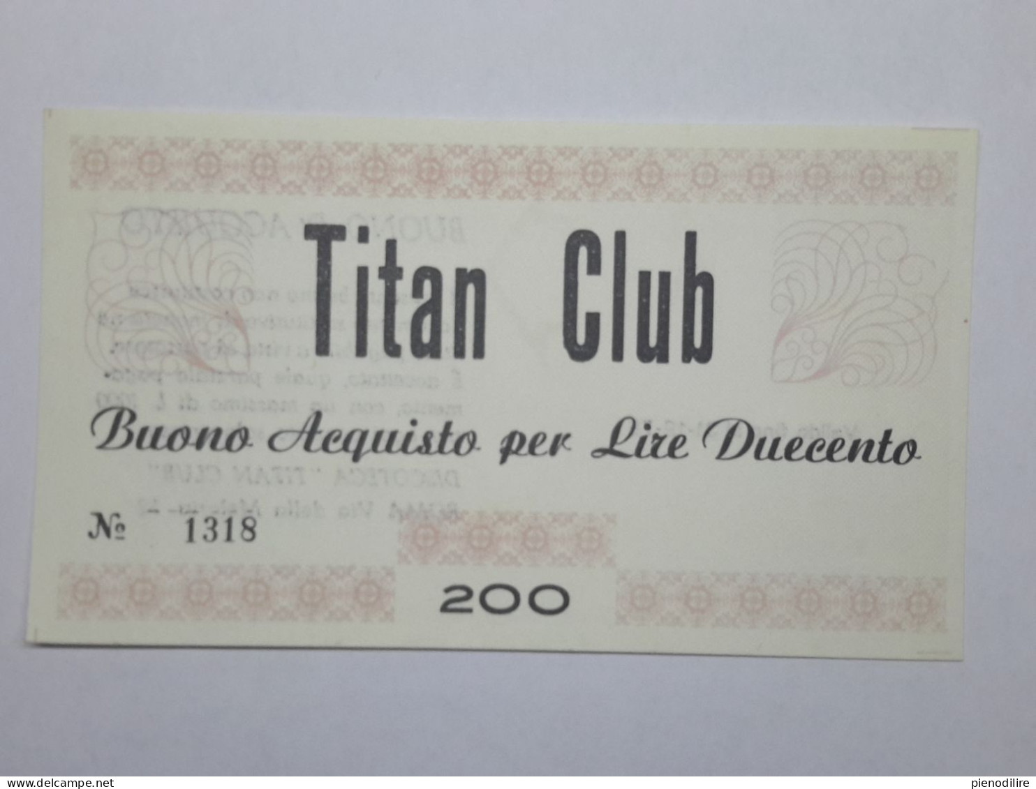 LOTTO 4Pz. 100 200 300 400 LIRE BUONI ACQUISTO TITAN CLUB VALIDO FINO AL 31.12.1976 (A.3) - [10] Chèques