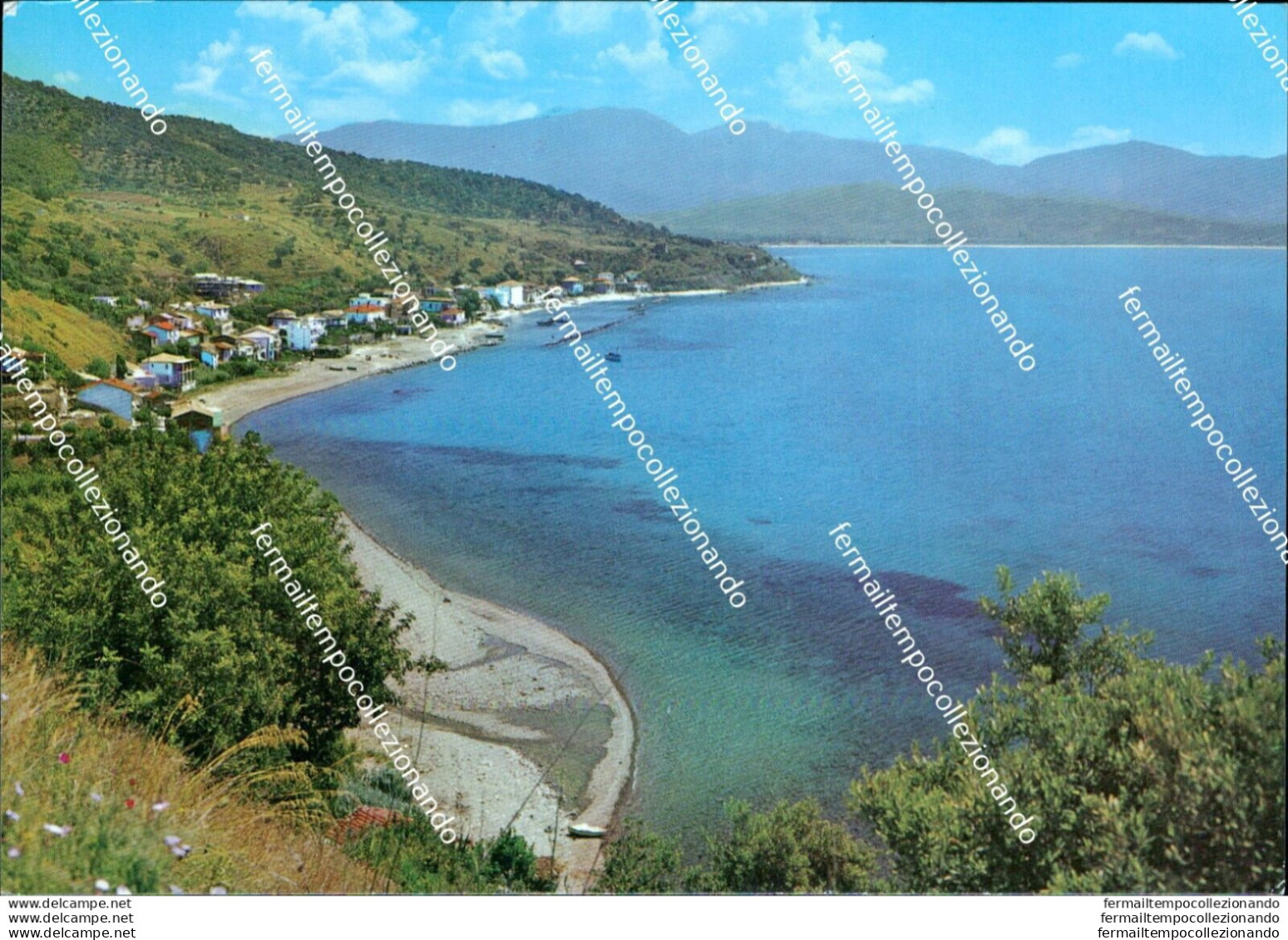 Br343 Cartolina Pioppi Dintorni Di Palinuro Spiaggia E Panorama Salerno Campania - Salerno