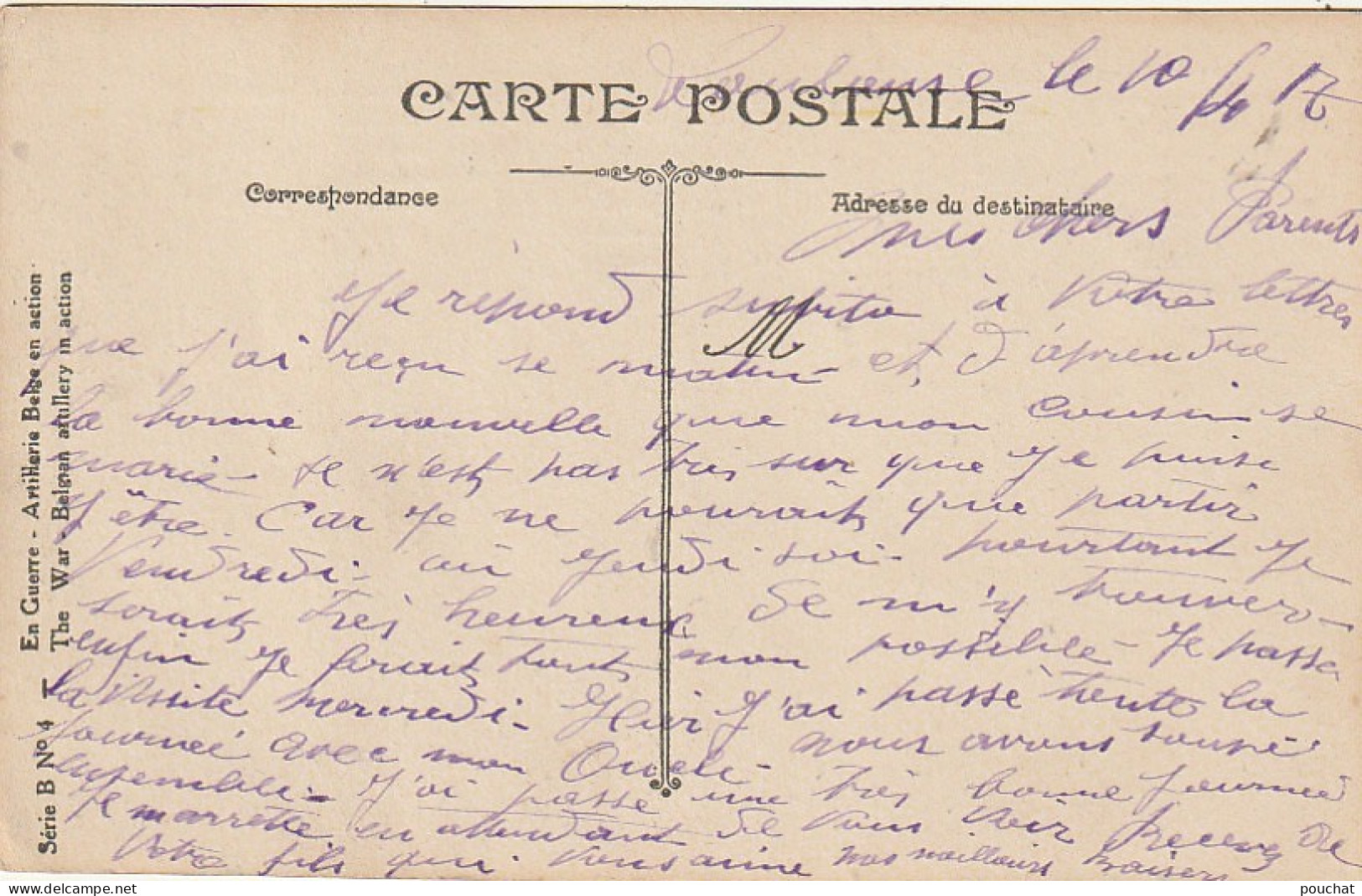HO Nw (10) GUERRE 1914/18 - ARTILLERIE BELGE EN ACTION  - CARTE COLORISEE - Regimente