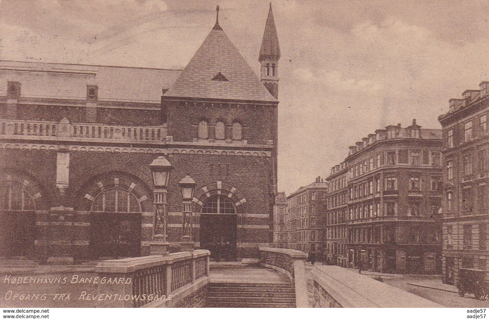 Kopenhagen Banegaard 1917 - Tranvía