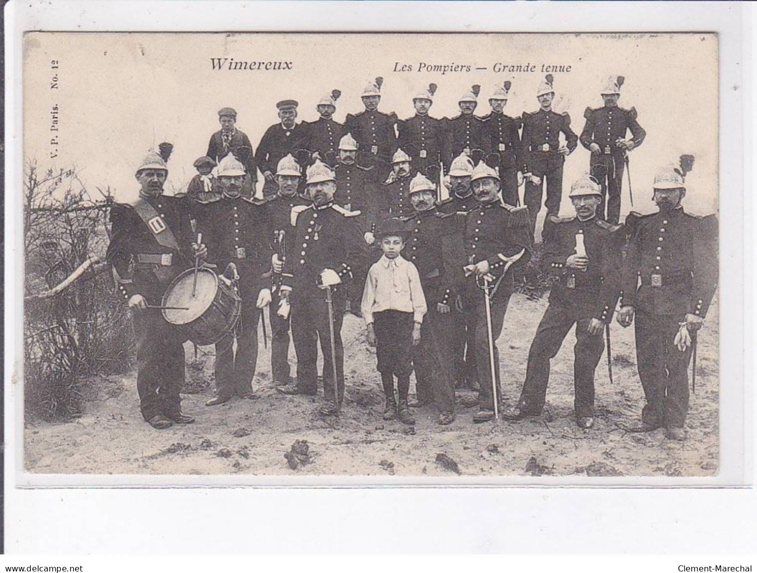 WIMEREUX: Les Pompiers, Grande Tenue, Tambour - état - Autres & Non Classés