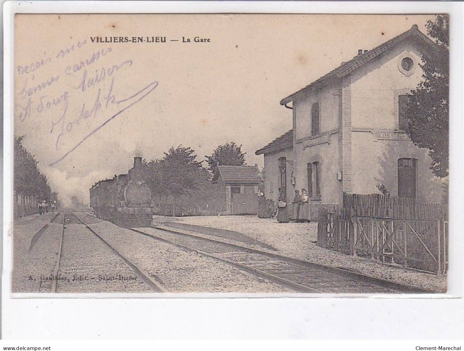 VILLIERS-en-LIEU: La Gare - Très Bon état - Autres & Non Classés