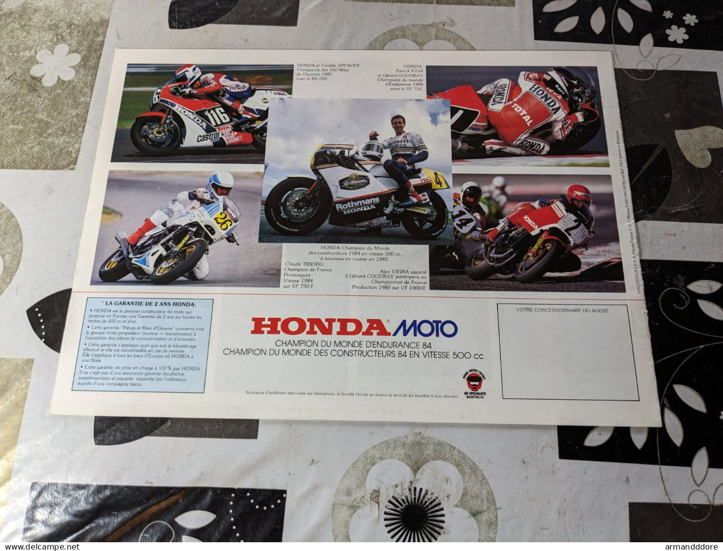 Catalogue Brochure Moto Honda 1985 Daytona Goldwing Ns 400r Bike Motorcycle - Auto/Moto