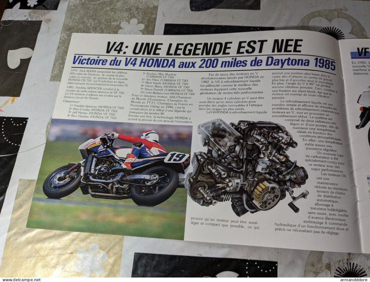 Catalogue Brochure Moto Honda 1985 Daytona Goldwing Ns 400r Bike Motorcycle - Auto/Moto