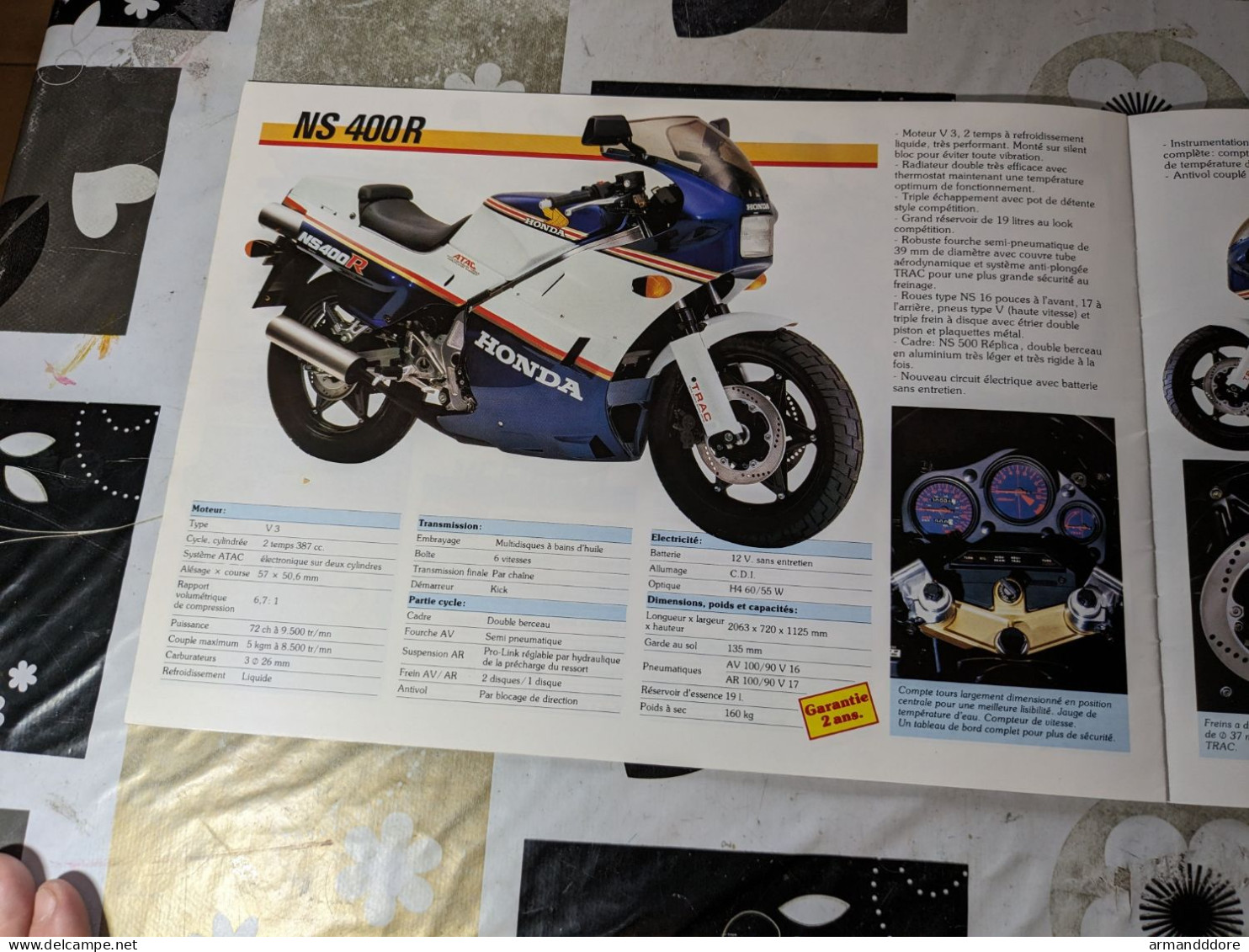 Catalogue Brochure Moto Honda 1985 Daytona Goldwing Ns 400r Bike Motorcycle - Auto/Motor