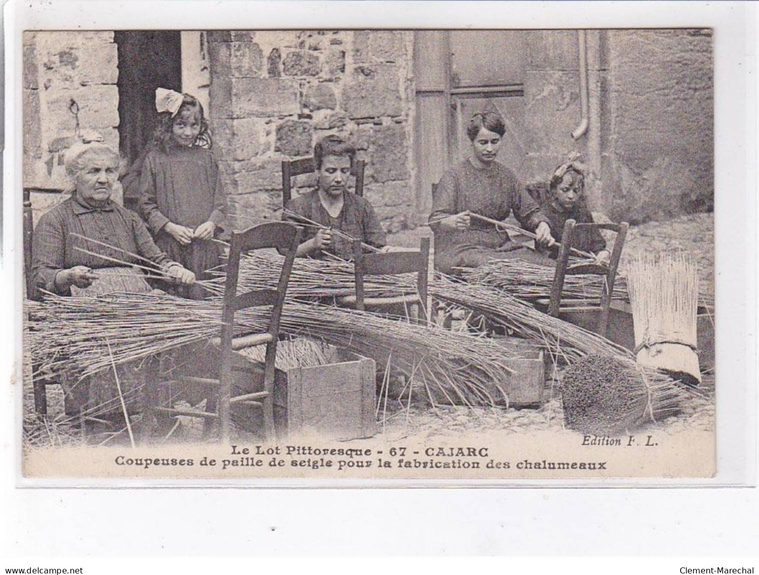 CAJARC: Coupeuses De Paille De Seigle Pour La Fabrication Des Chalumeaux - état - Autres & Non Classés