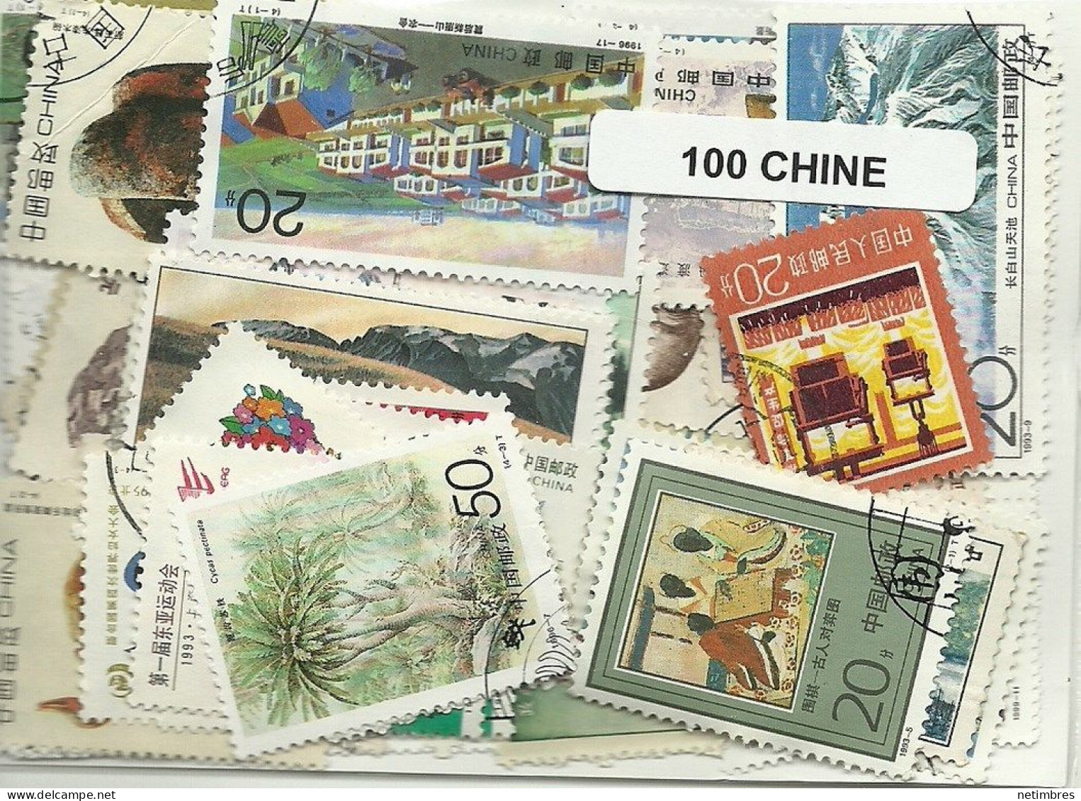 Lot 100 Timbres De Chine - Otros & Sin Clasificación