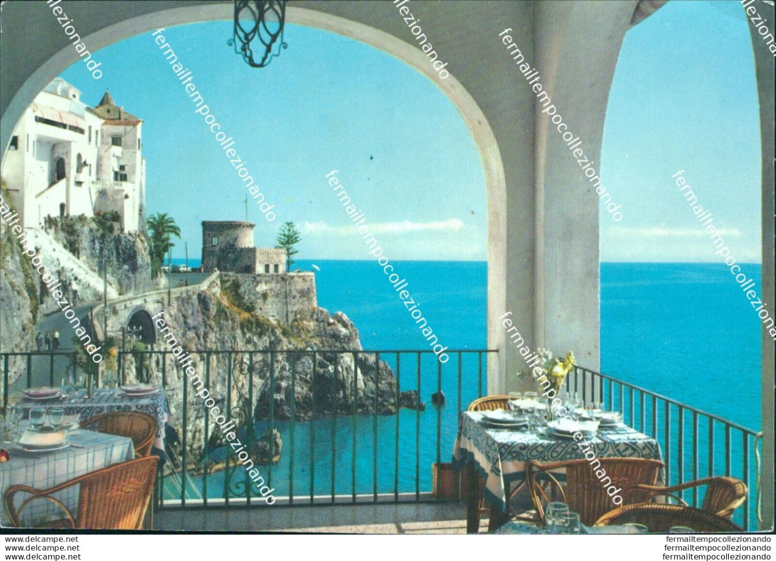 Br469 Cartolina Amalfi Panorama Dal Terrazzino Dell'hotel Riviera Salerno - Salerno