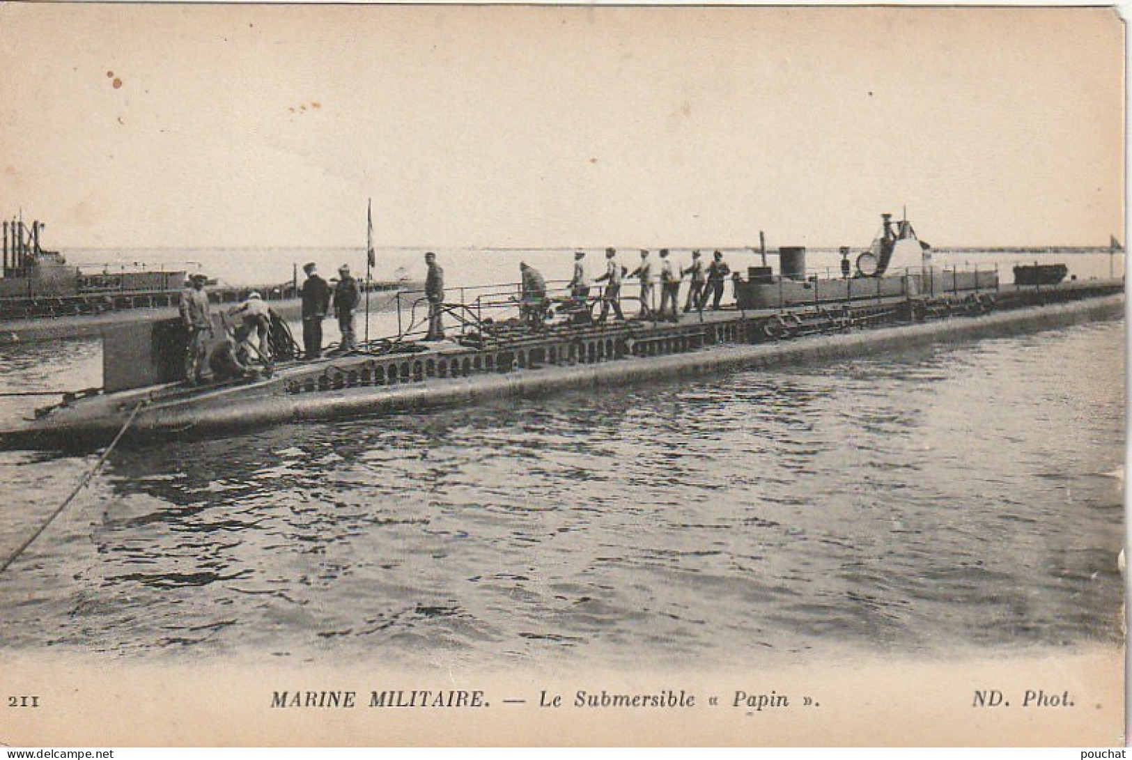 HO Nw (11) MARINE MILITAIRE - LE SUBMERSIBLE " PAPIN " - 2 SCANS - Sottomarini