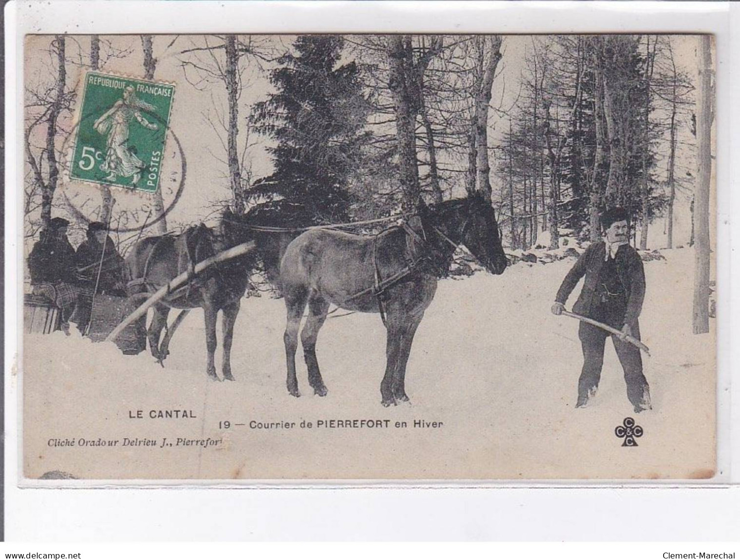 PIERREFORT: Courrier De Pierrefort En Hiver - Très Bon état - Autres & Non Classés