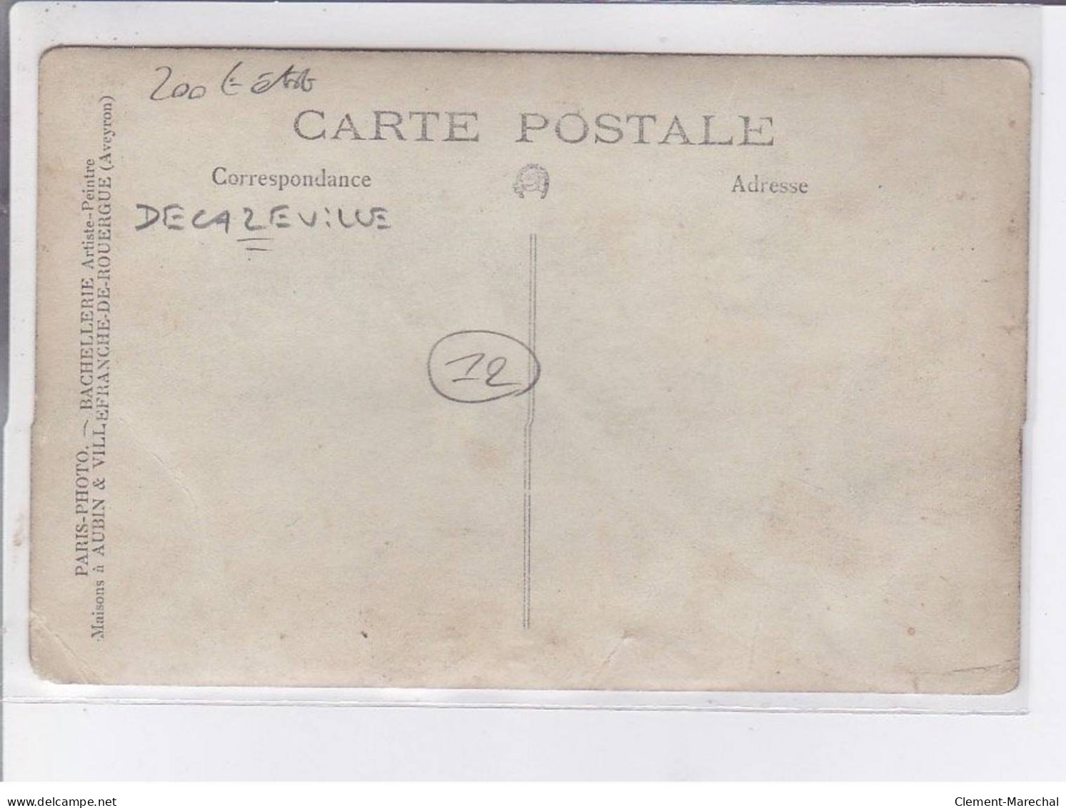 DECAZEVILLE: Carte Photo Du Chemin De Fer Industriel (mines) - état - Decazeville