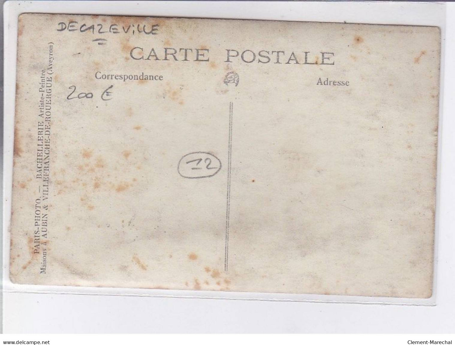 DECAZEVILLE: Carte Photo Du Chemin De Fer Industriel (mines) - Très Bon état - Decazeville