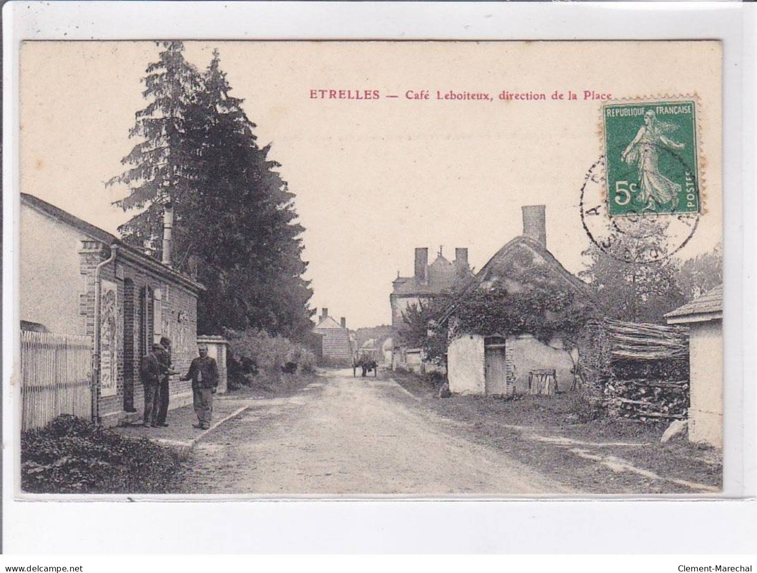 ETRELLES: Café Leboiteux, Direction De La Place - Très Bon état - Other & Unclassified