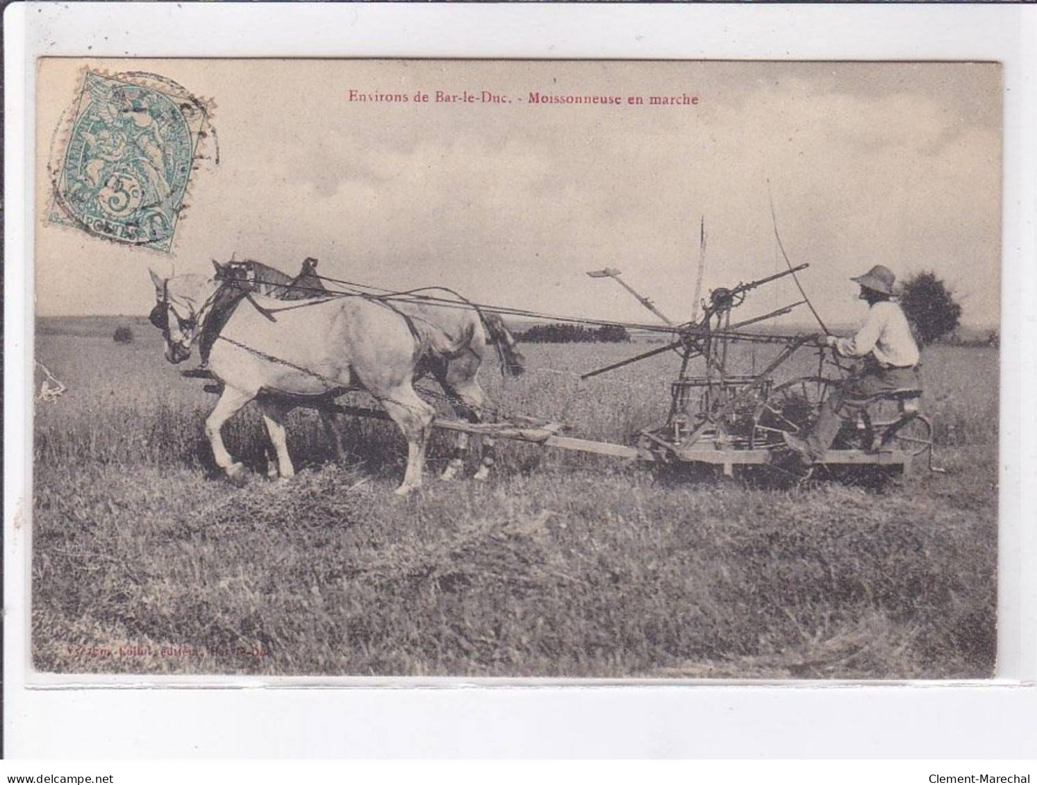 Environ De BAR-le-DUC: Moissonneuse En Marche - Très Bon état - Bar Le Duc