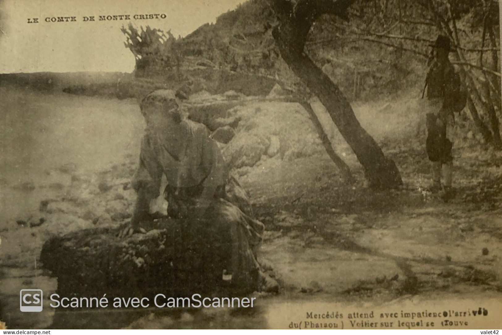 LE CONTE DE MONTE CRISTO MERCEDES ATTEND  L ARRIVEE DU PHAROU VOILIER SUR LEQUEL SE TROUVE SON FIANCE EDMOND DANTES - Andere & Zonder Classificatie