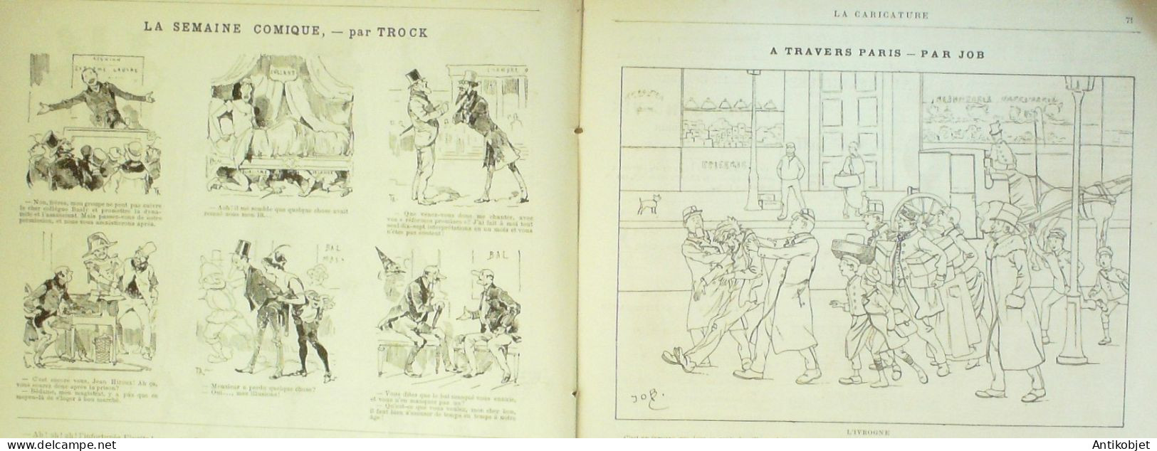 La Caricature 1886 N°322 Scolaires Draner Pintard Et Sa Cuicinière Caran D'Ache Bourget Par Luque Sorel - Magazines - Before 1900