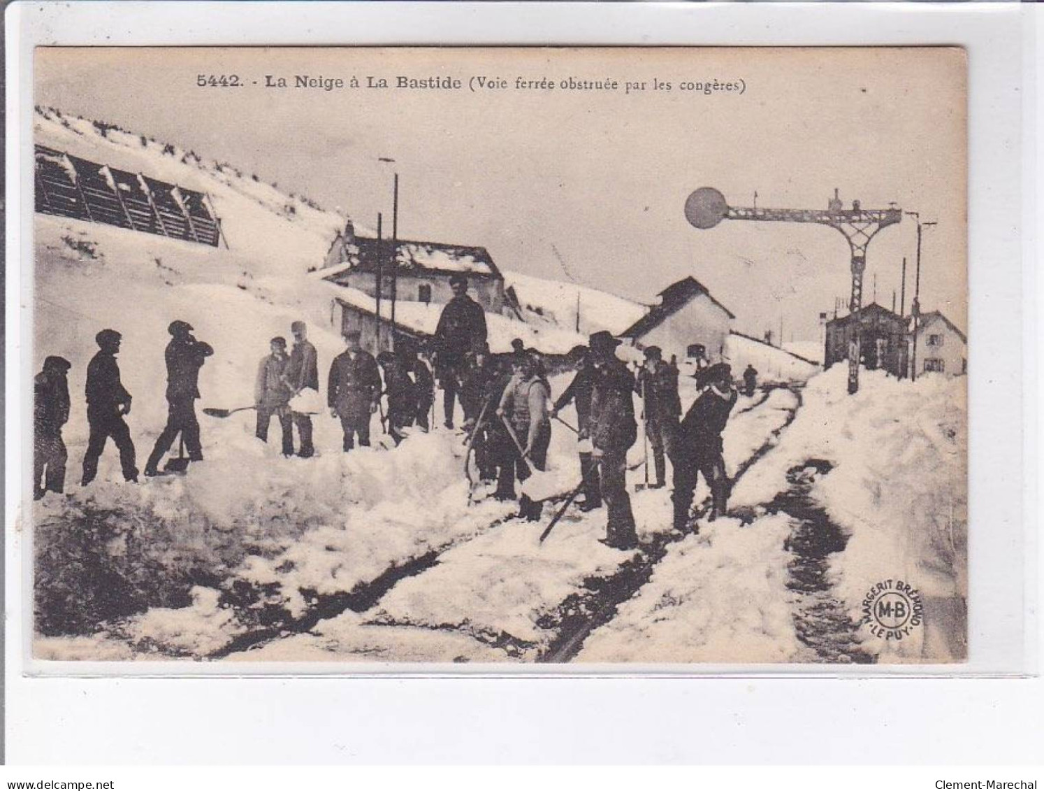 LA BASTIDE: La Neige, Voie Ferrée Obstruée Par Les Congrès, Chemin De Fer - Très Bon état - Andere & Zonder Classificatie