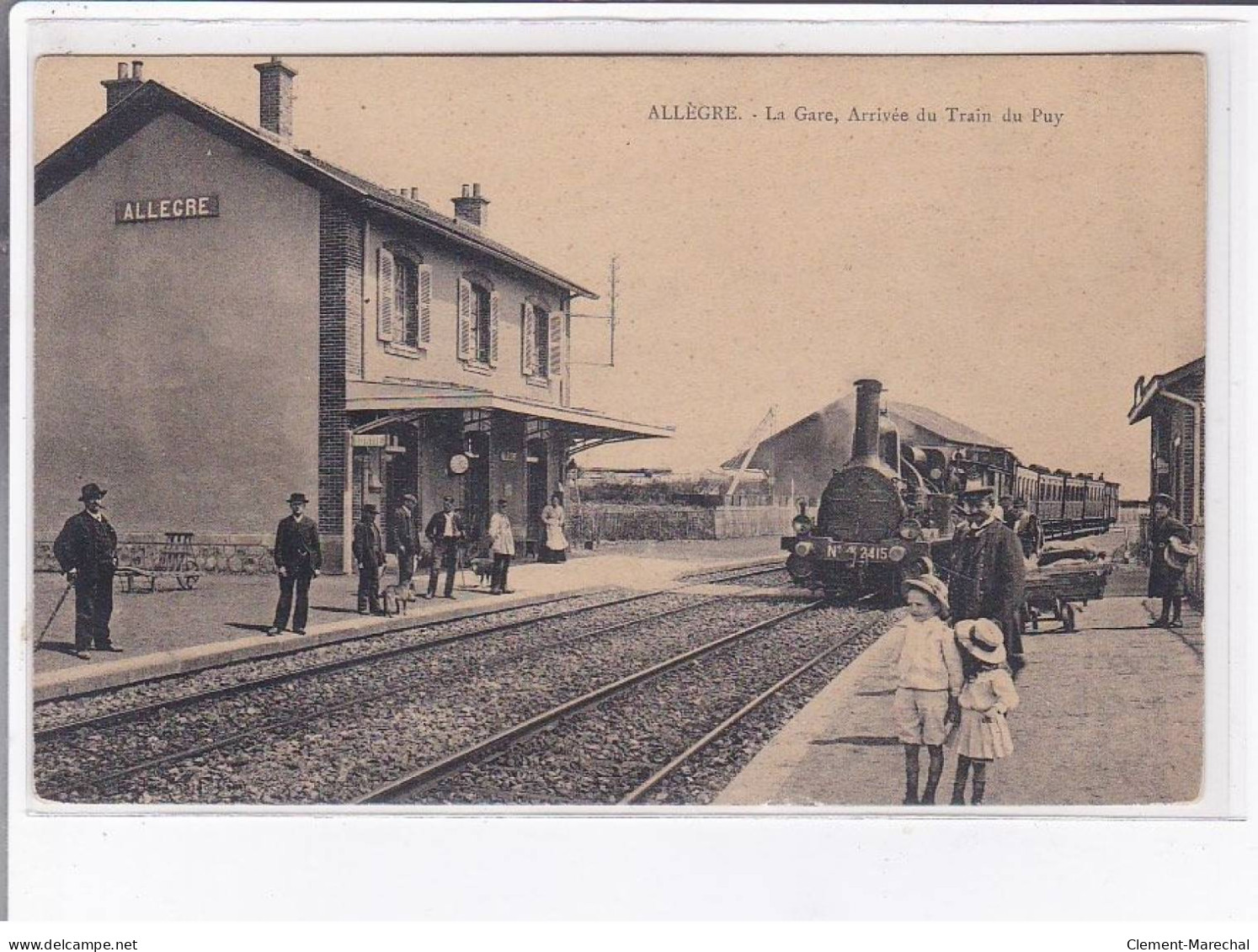 ALLEGRE: La Gare, Arrivée Du Train Du Puy - Très Bon état - Autres & Non Classés