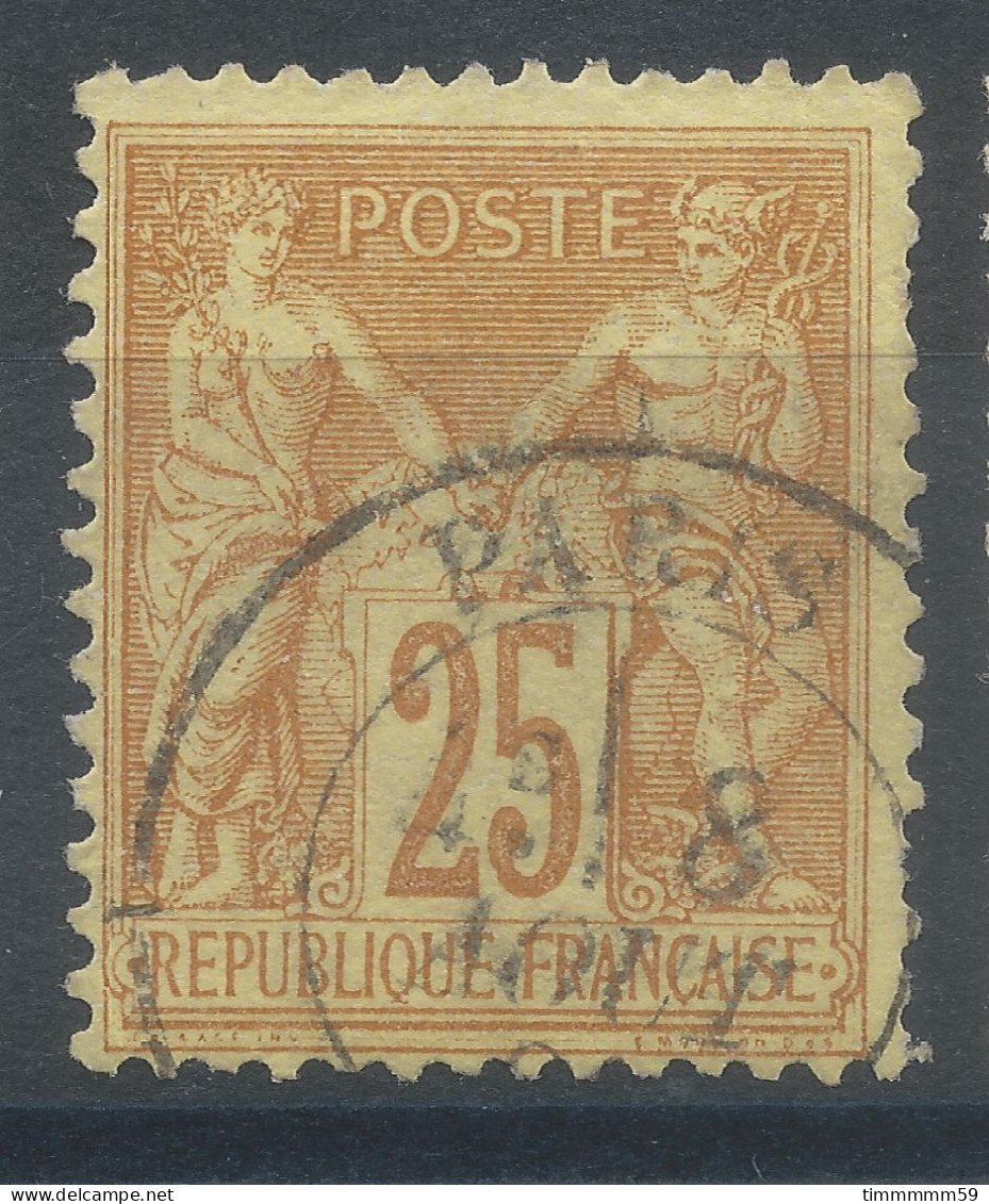 Lot N°82873   N°92, Oblitéré Cachet à Date De PARIS - 1876-1898 Sage (Tipo II)
