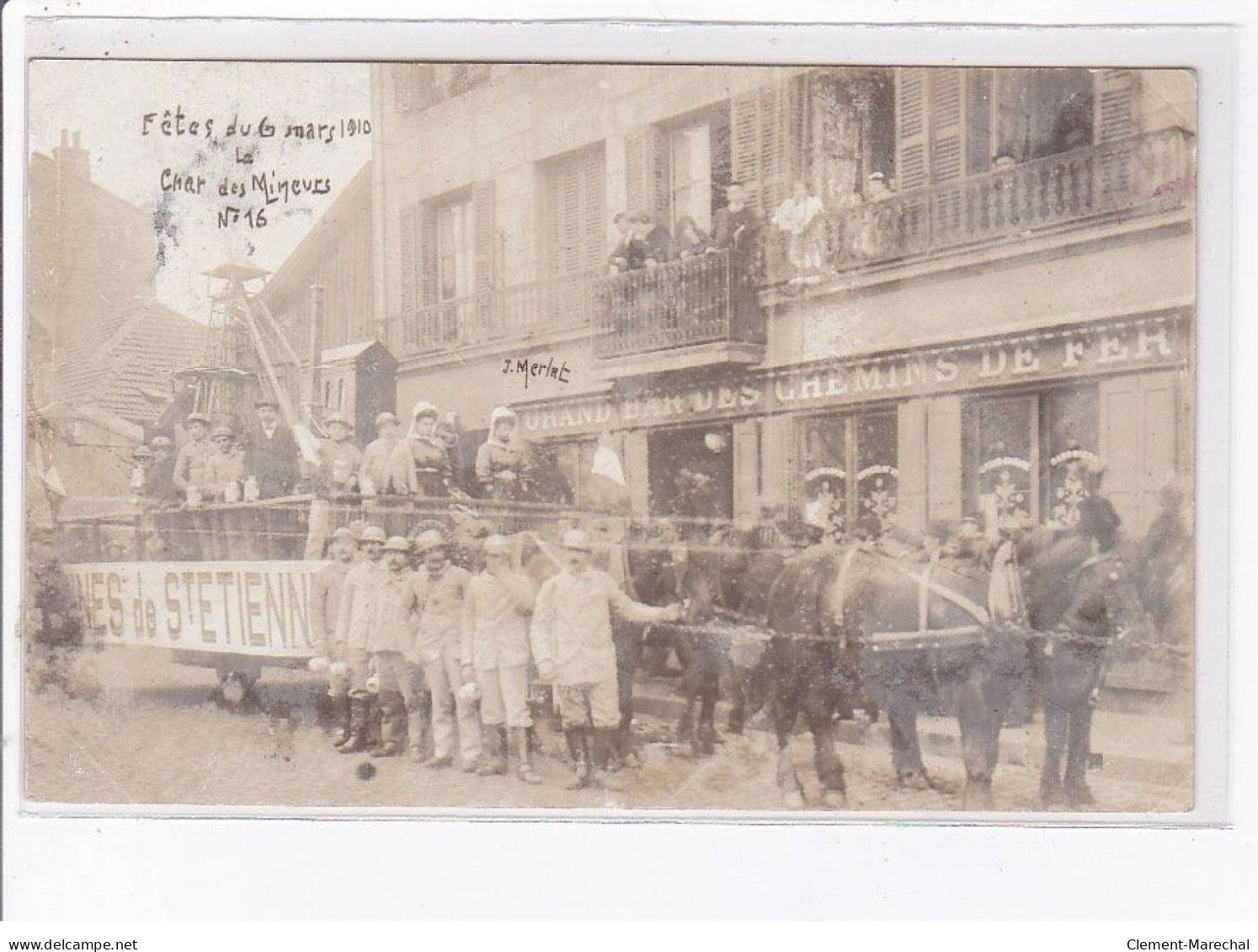 SAINT-ETIENNE: Char Des Mineurs Fête Du 6 Mars 1910 - Très Bon état - Saint Etienne