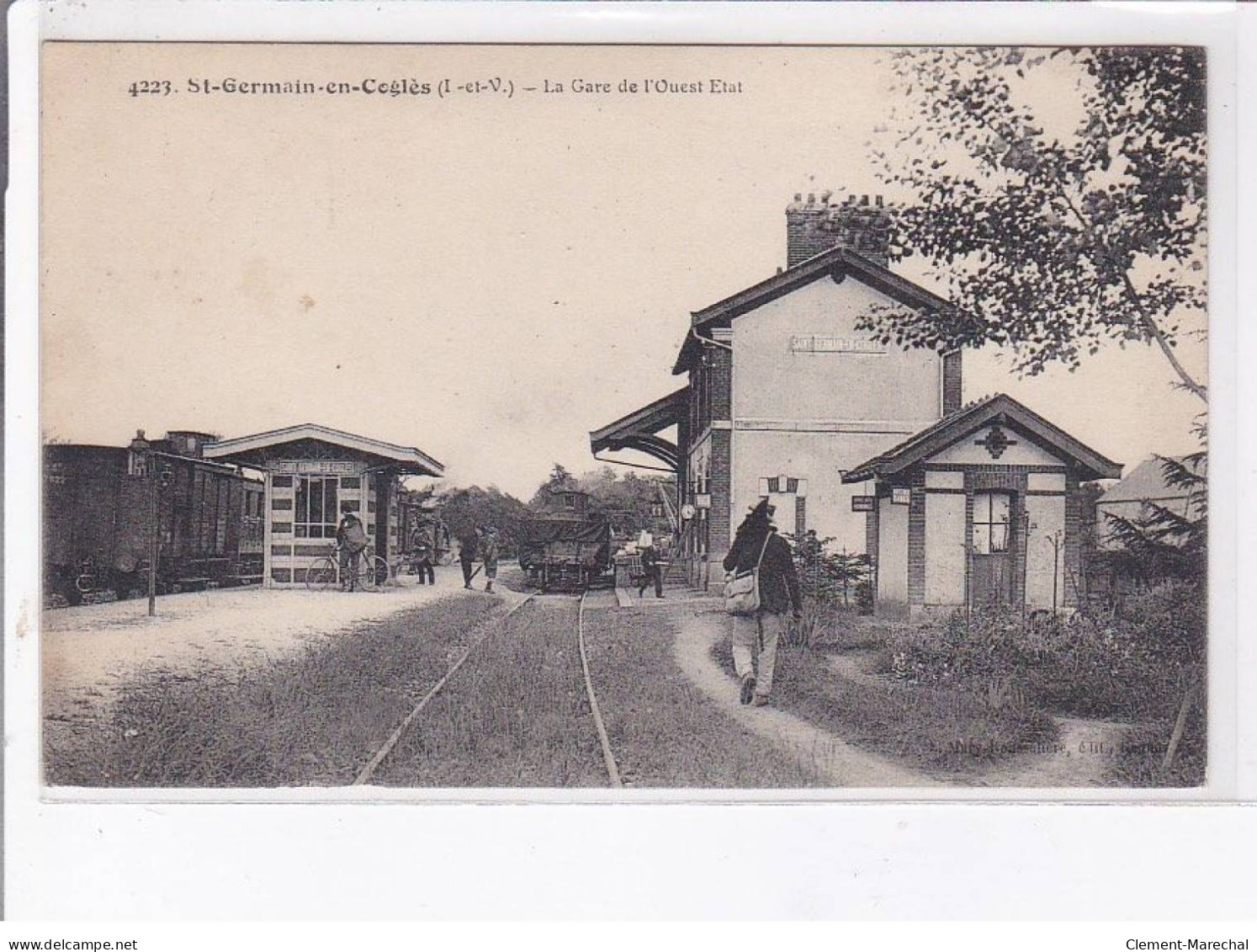 SAINT-GERMAIN-EN-COGLES: La Gare De L'ouest Etat - Très Bon état - Autres & Non Classés