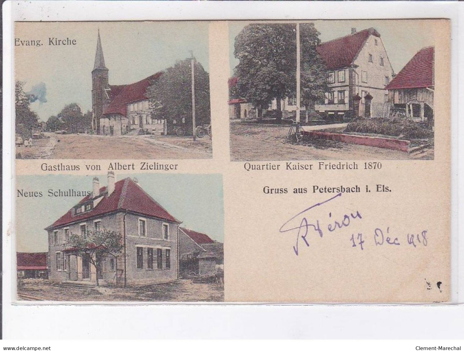 PETERSBACH: Gasthaus Von Albert Zielinger, Quartier Kaiser Friedrich 1870 - Très Bon état - Sonstige & Ohne Zuordnung
