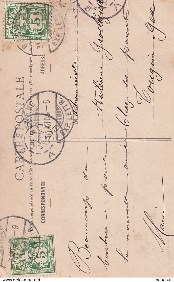 JA 28- " BONNE ANNEE 1905 "  - BULLES DE BONHEUR , SANTE  ...  - EDIT. BERGERET , NANCY - Nieuwjaar