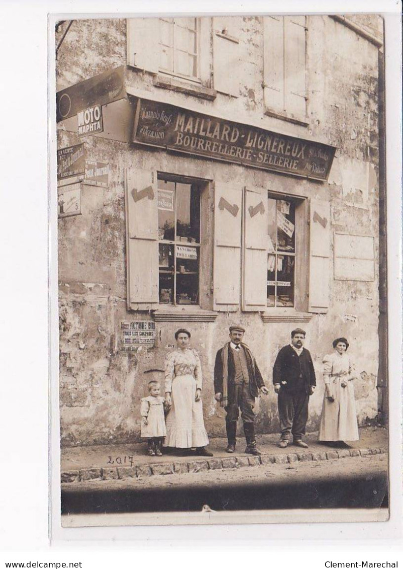 MERU - Carte Photo - Bourrellerie - Sellerie - Maillard - Lignereux - Très Bon état - Meru