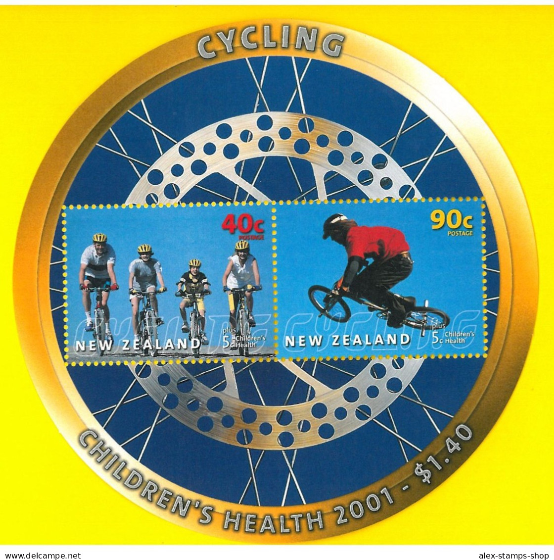 NEW ZEALAND 2001 Bike - Cycling New Sheet - Ciclismo Foglietto Nuovo - Neufs