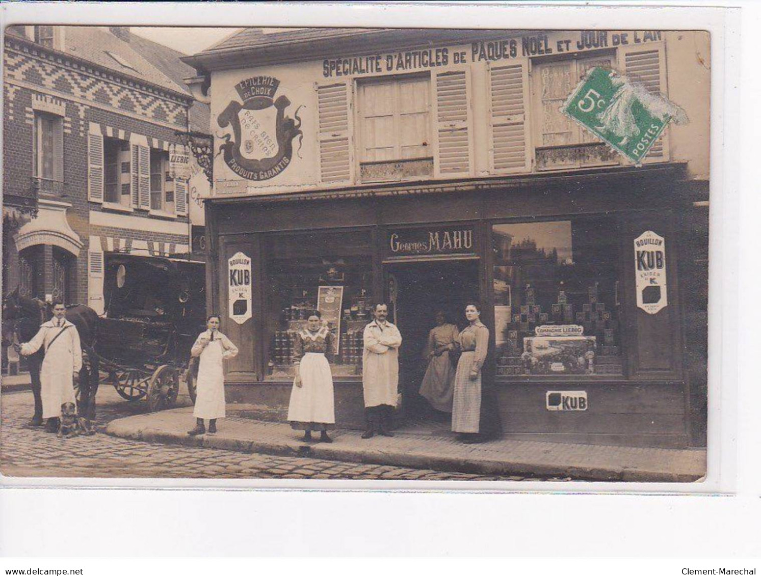 MERU - Carte Photo - Georges Mahu - Spécialité D'articles De Pâques, Noël Et Jour De L'An - Très Bon état - Meru