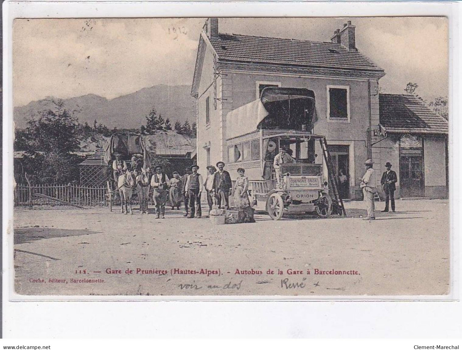 PRUNIERE: Gare De Prunière, Autonbus De La Gare à Barcelonnette - état - Otros & Sin Clasificación