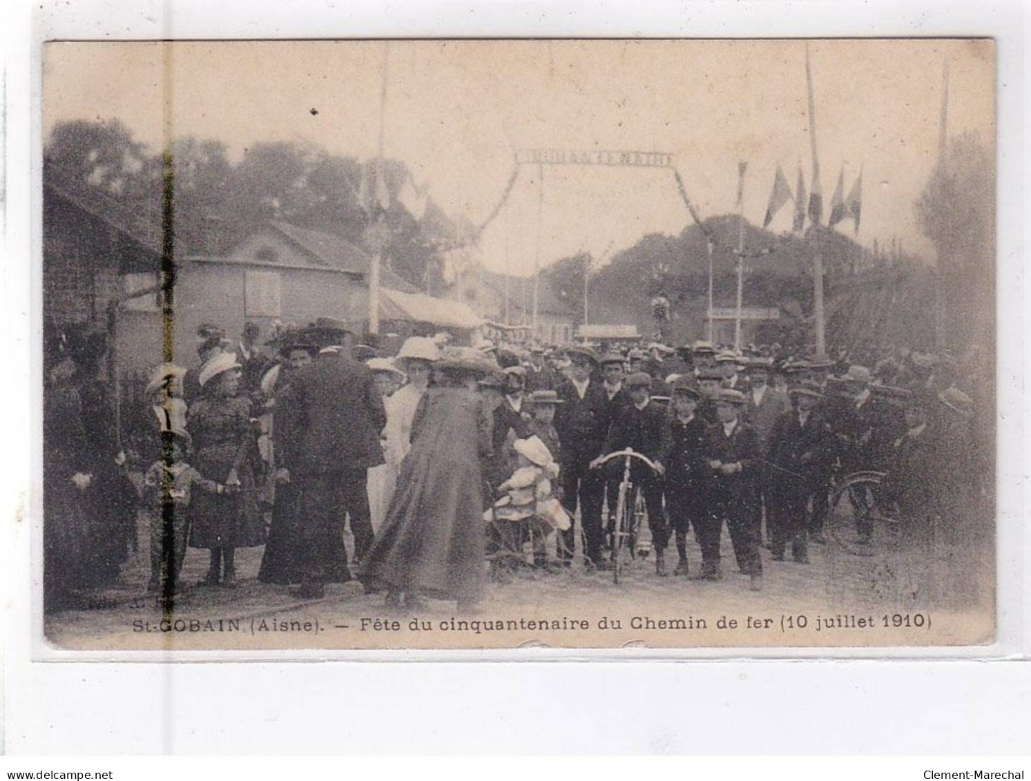 SAINIT-GOBIN, Fête Du Cinquiantièle Du Chelin De Fer 10/07/1910 - Très Bon état - Other & Unclassified