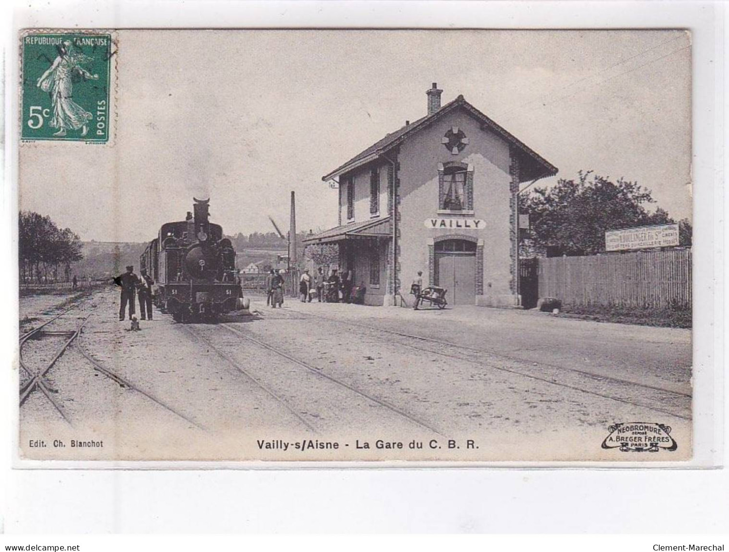 VAILLY-sur-AISNE: La Gare Du C.B.R. - Très Bon état - Other & Unclassified