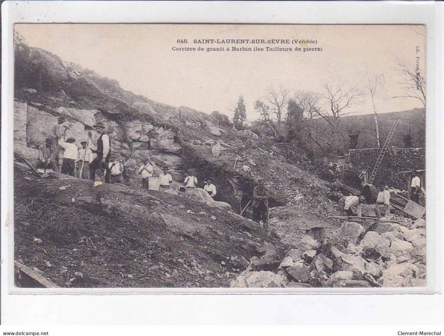 SAINT-LAURENT-SUR-SEVRE: Carrière De Granit à Barbin Les Tailleurs De Pierre - état - Other & Unclassified