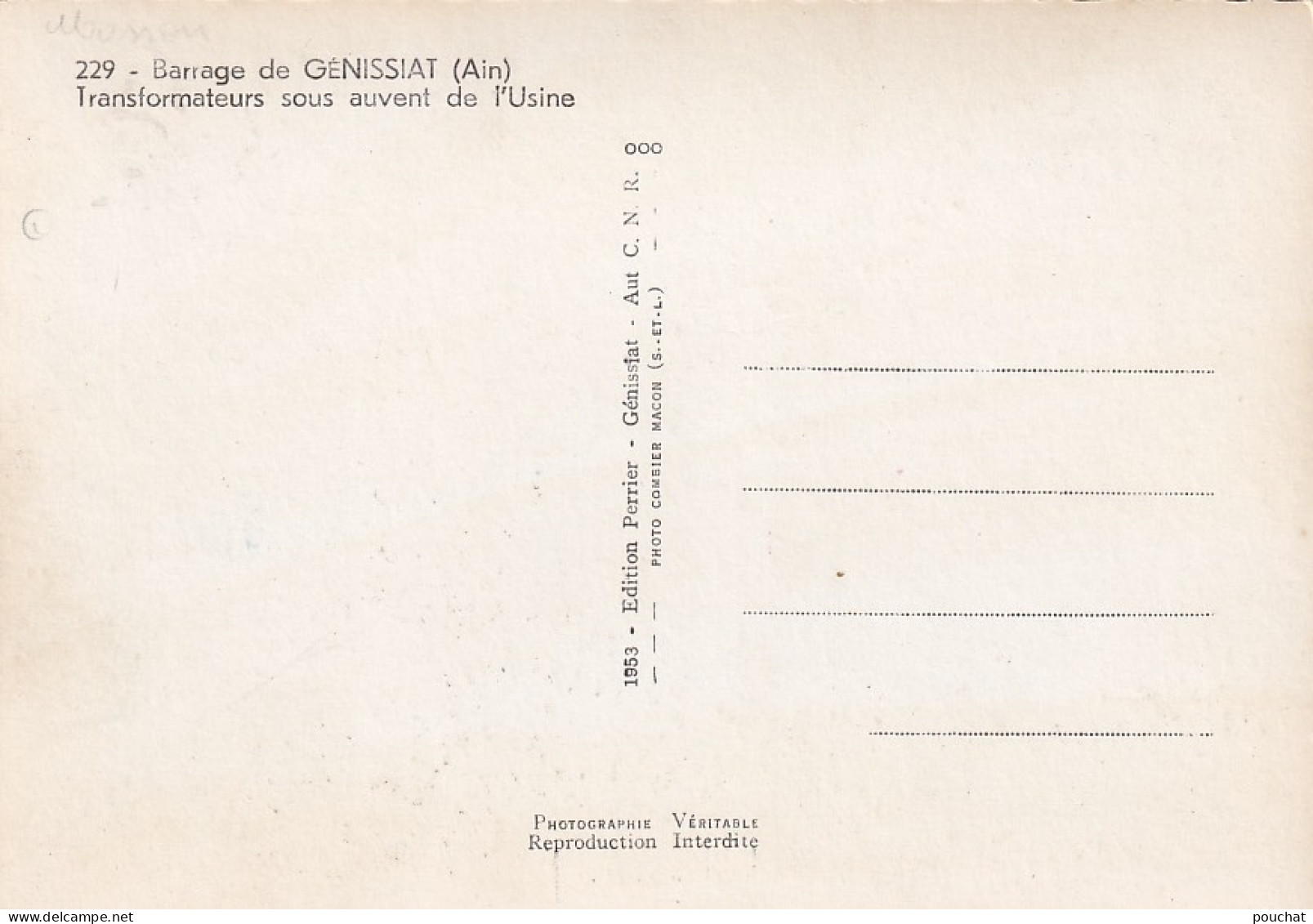 JA 29-(01) BARRAGE DE GENISSIAT - TRANSFORMATEURS SOUS AUVENT DE L'USINE - Génissiat