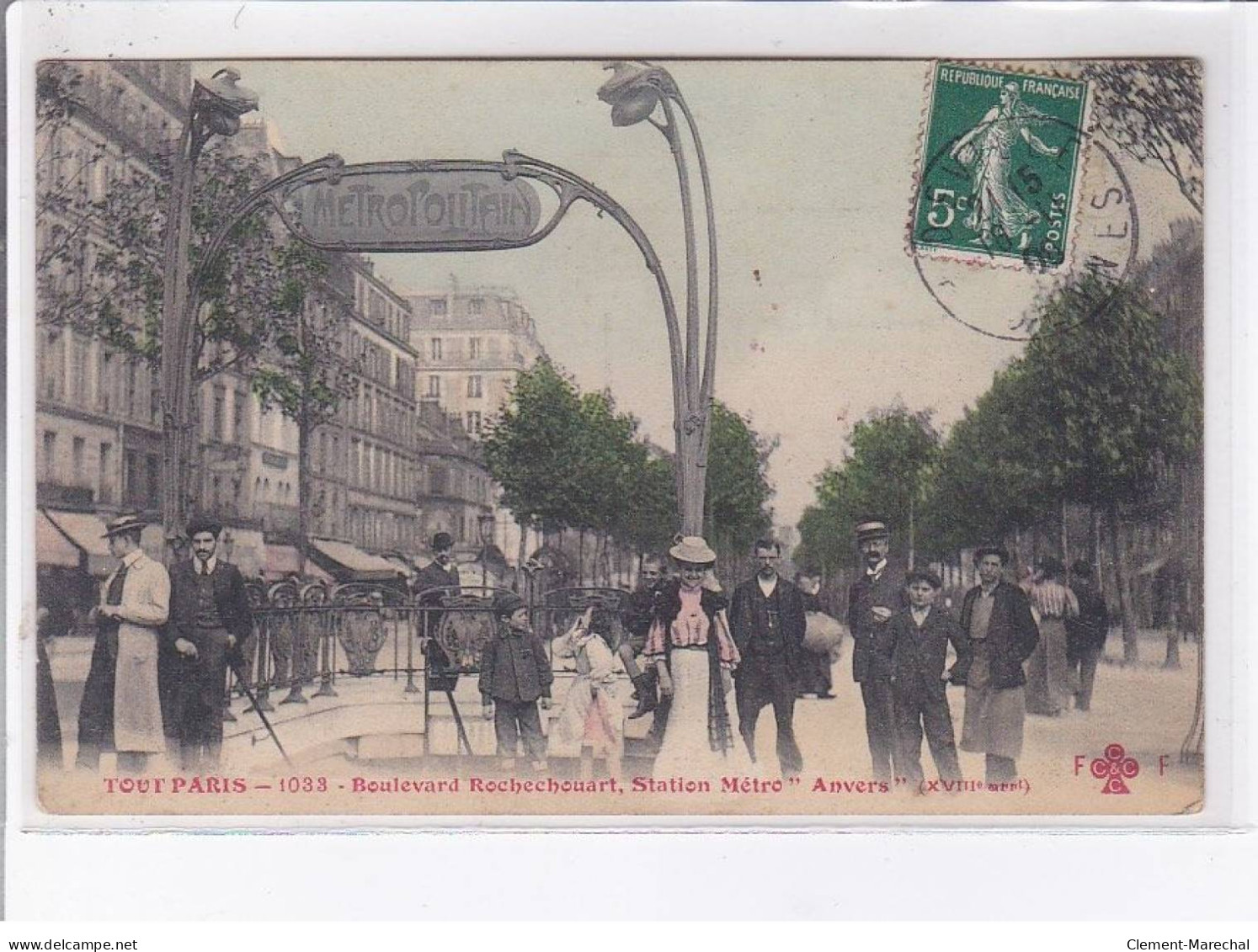 PARIS: Boulevard Rochechouart, Station Métro Anvers XVIIIe, Fleury - état - Andere & Zonder Classificatie